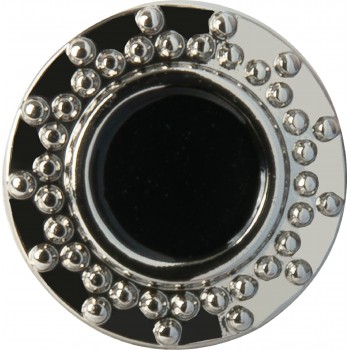 CHARMS04-AG silberfarben/schwarz/rund