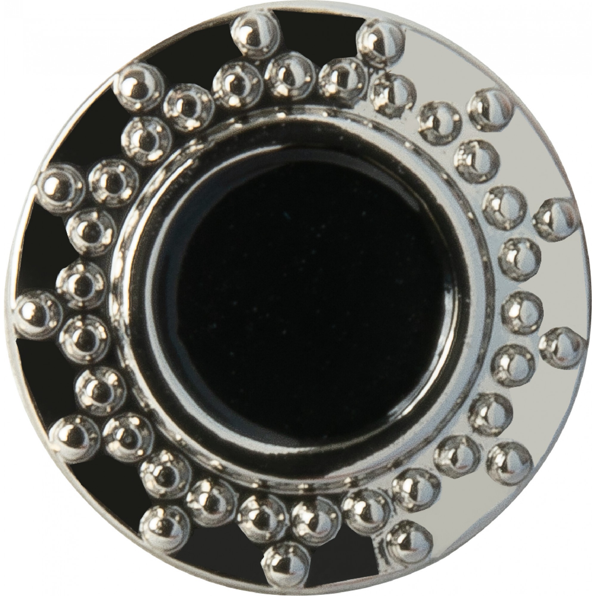 CHARMS04-AG argente/noir/rond
