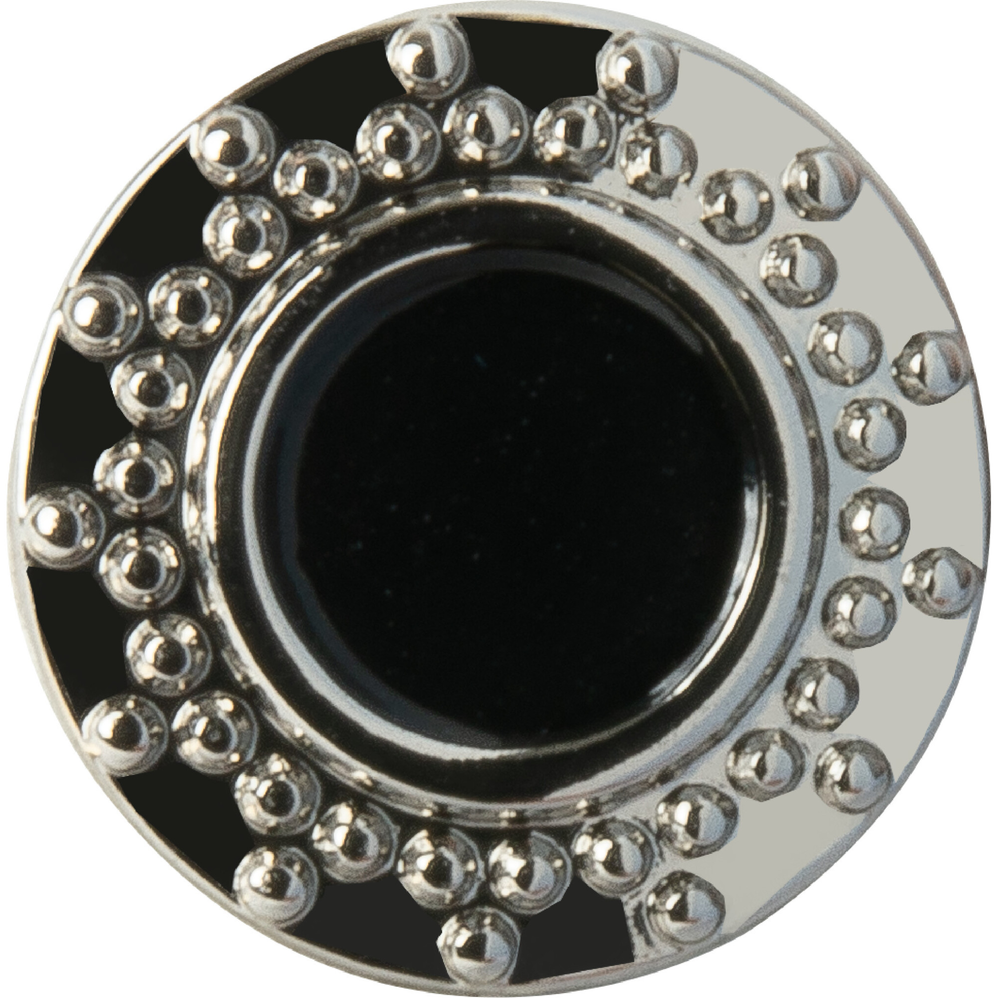 CHARMS04-AG argente/noir/rond