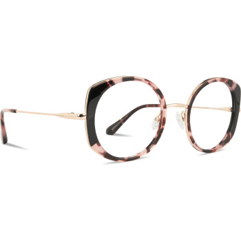 LOOSE LOO53 pink turtle-shell/'khol' black/golden