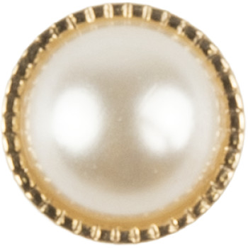 CHARMS-STRASS05 goldene/perlmutt/rund