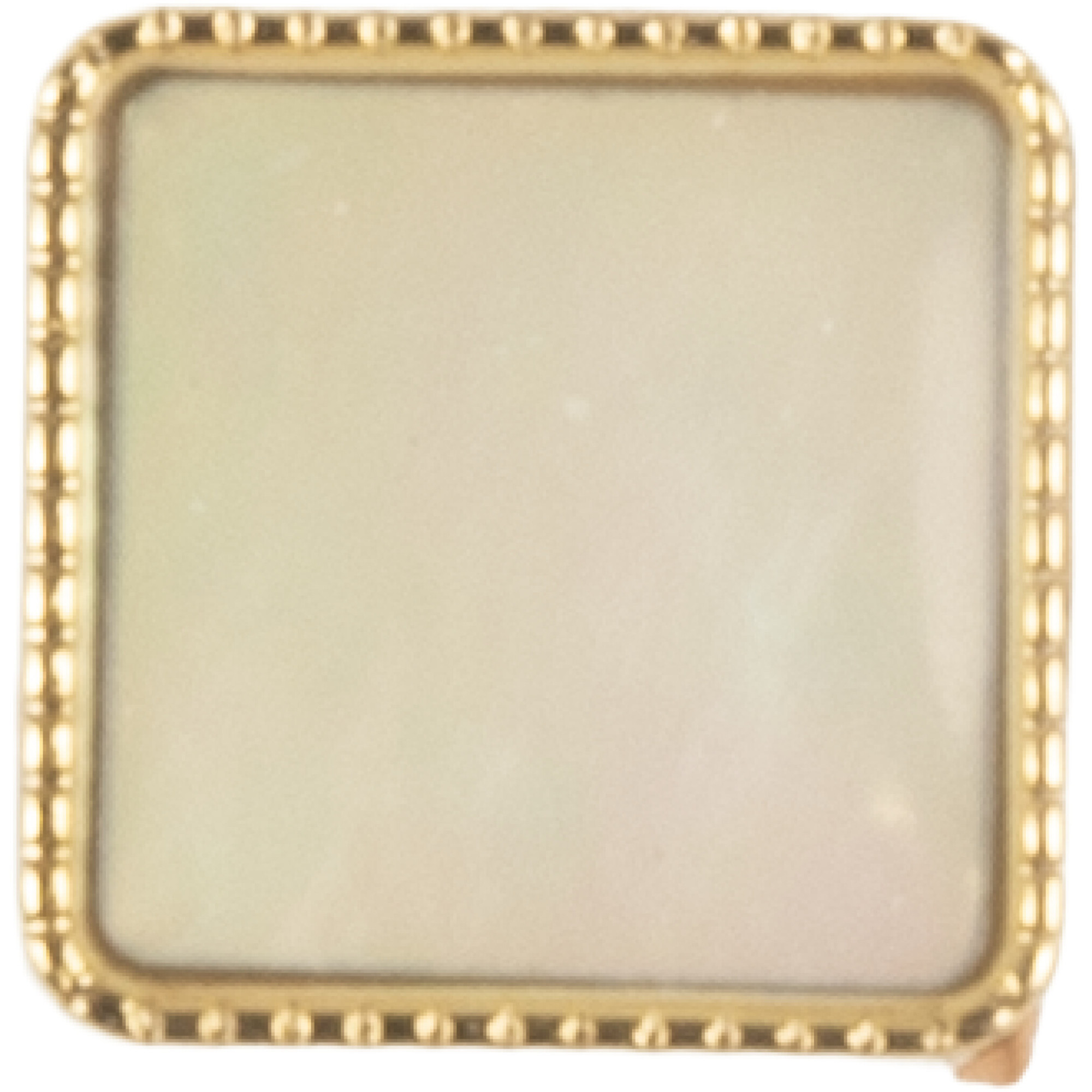 CHARMS-STRASS06 goldene/perlmutt/viereckig